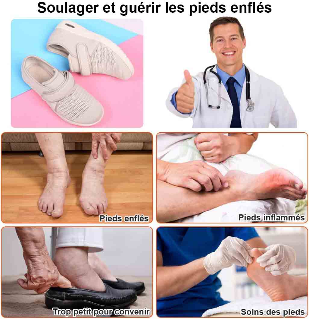 Chaussures Diabétiques Larges et Respirantes