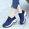 Breathable mesh high heel air cushion sneakers