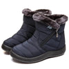 Bottes Matelassées d’Hiver Imperméables avec Fourrure – Style et Confort A&B™-bleu