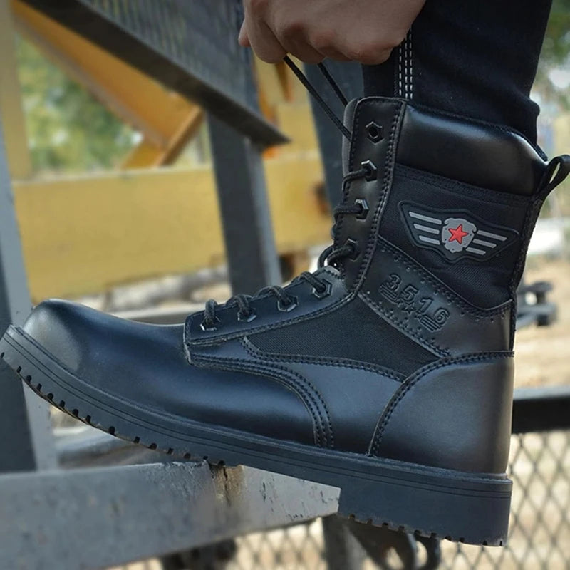 Bottes Militaires avec embout en Acier - unisexe 