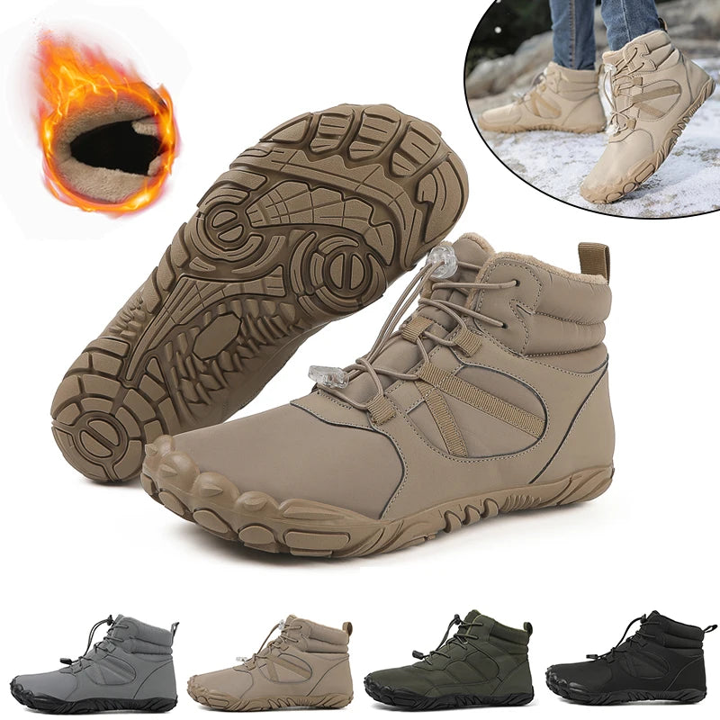 Bottes Pieds Nus Imperméables – Confort et Style pour l’Hiver-kaki1