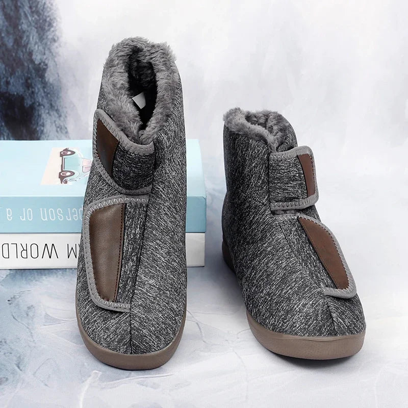 Bottes d'Hiver Chaudes et Confortables avec Fermeture Reglable- Unisexe gris