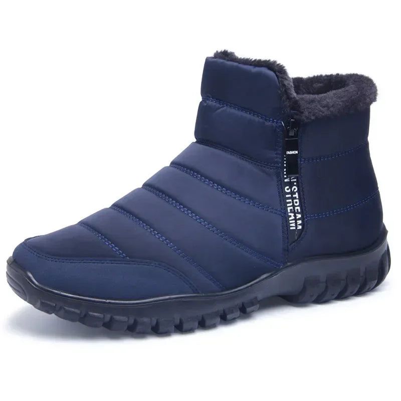 Bottes d'Hiver Impermeables & Legeres avec Doublure en Fourrure bleu