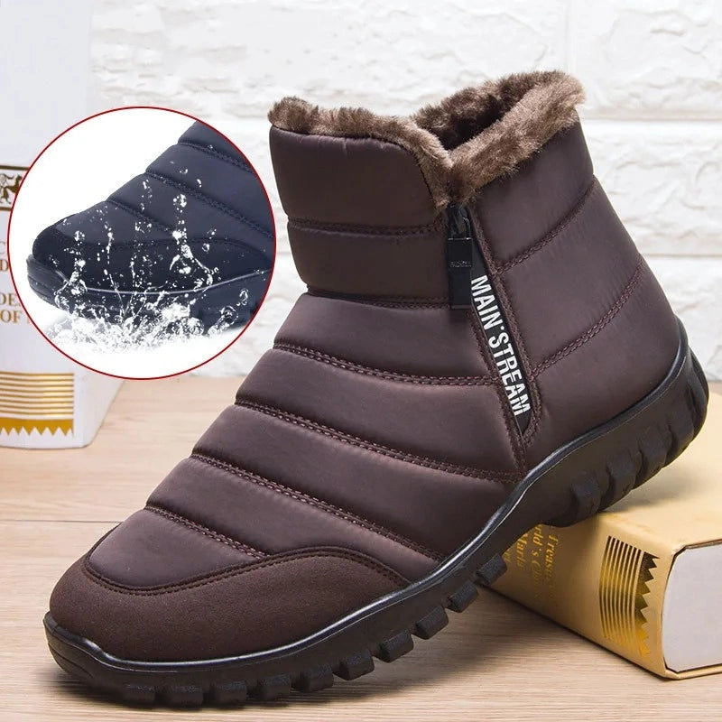 Bottes d'Hiver Impermeables & Legeres avec Doublure en Fourrure marron3