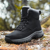Bottes d'hiver Hautes Imperméables avec Fourrure pour femmes et hommes noir