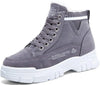 Bottes dhiver en coton a semelles epaisses et chaudes-femme gris1