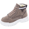 Bottes dhiver en coton a semelles epaisses et chaudes-femme marron1