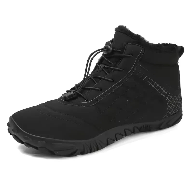 Bottines Pieds Nus Chaudes & Confortables noir