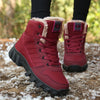 Bottines dHiver Impermeables avec Doublure de Fourrure - Unisexe rouge1
