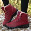 Bottines dHiver Impermeables avec Doublure de Fourrure - Unisexe rouge2