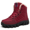 Bottines dHiver Impermeables avec Doublure de Fourrure - Unisexe rouge