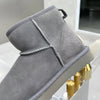 Bottines d'Hiver Confortables avec Doublure en Fourrure - Pour Femme gris1