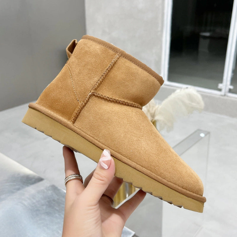 Bottines d'Hiver Confortables avec Doublure en Fourrure - Pour Femme marron