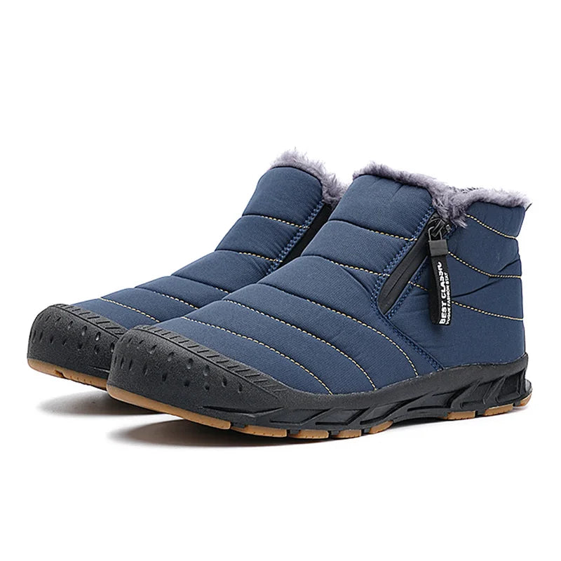 Bottines d'Hiver en Fourrure Douce et Antiderapantes - Unisexe bleu