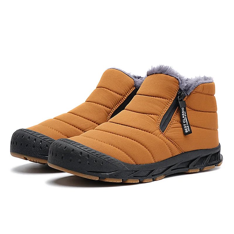 Bottines d'Hiver en Fourrure Douce et Antiderapantes - Unisexe jaune