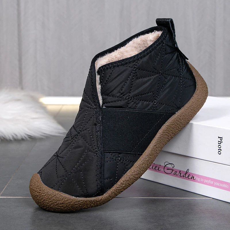 Bottines matelassées  légères Confort, Style et Chaleur pour l'Hiver-noir1