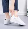 Women's White Breathable Embroidered Flower Sneakers 