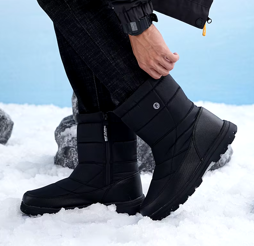 Bottes de Neige Longues en Peluche Imperméables