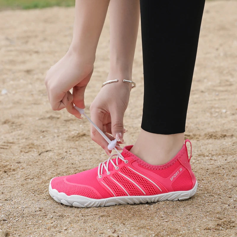 Chaussures Pieds Nus Aquatiques Respirantes rose1