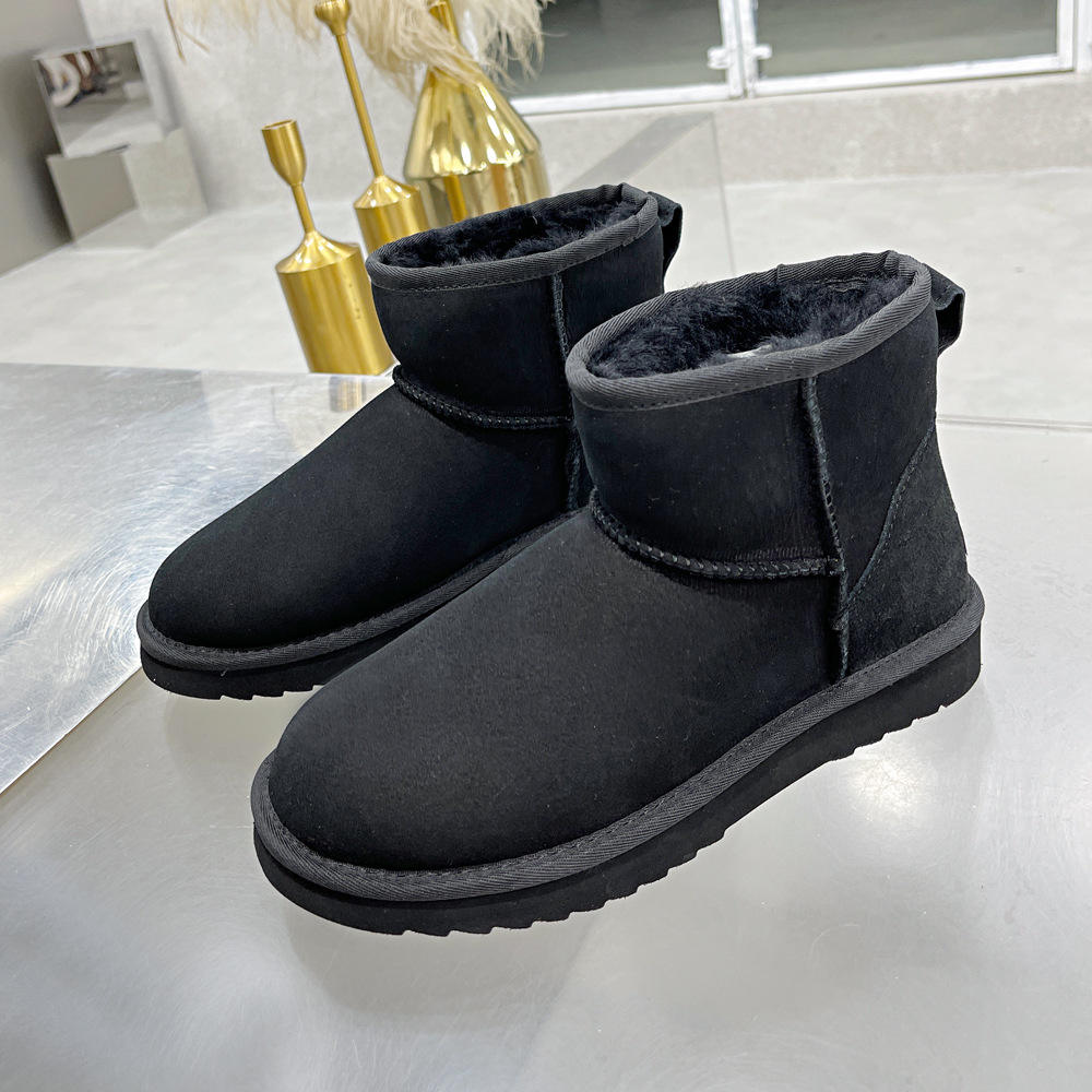 Women's Platform Slip-On Round Toe Ankle Boots