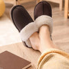 Pantoufles dHiver Doubles en Fourrure et en Daim - Pour Femmes marron