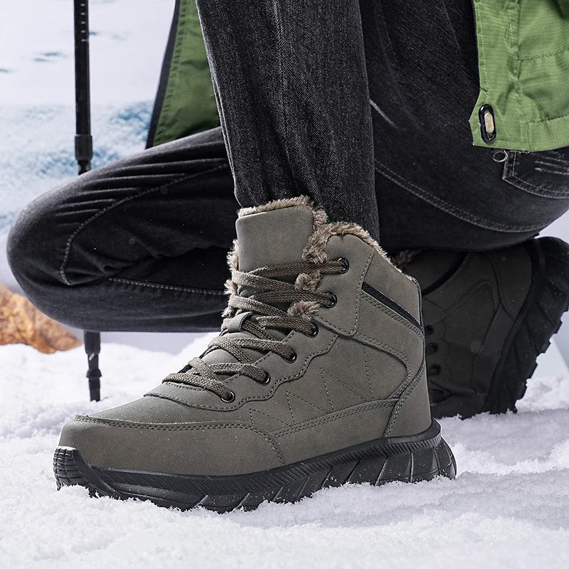 Bottes de Neige Chaudes pour Hommes - Chaussures de Trekking et Randonnée Hiver