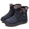 bottes-hautes-doublees-et-impermeables-pour-lhiver bleu