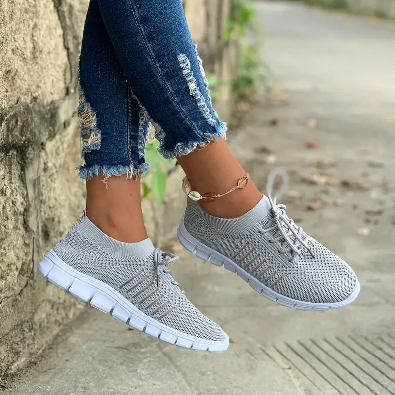 Lightweight, casual slip-on flat sneakers