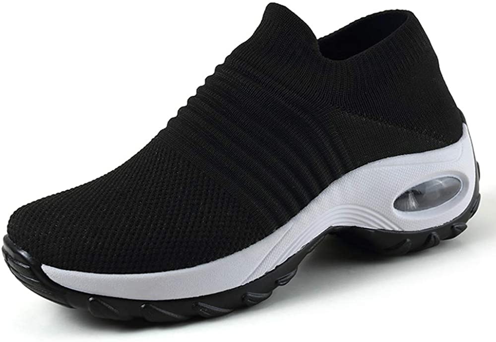 Atmungsaktive Mesh-Sneaker mit hohem Absatz und Luftpolsterung