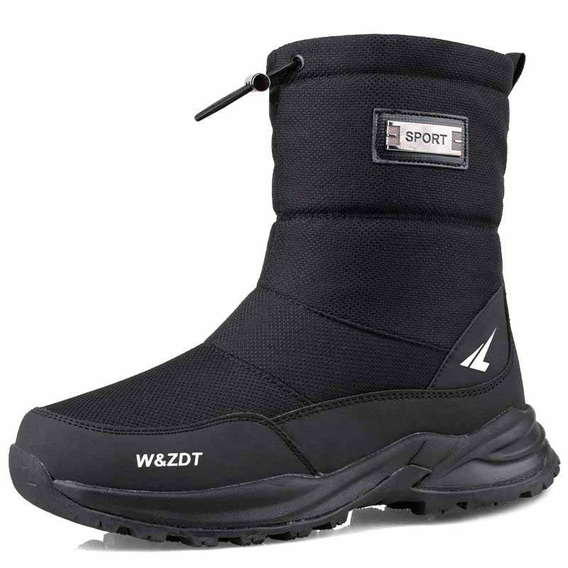 Waterproof and non-slip snow boots with thick fur