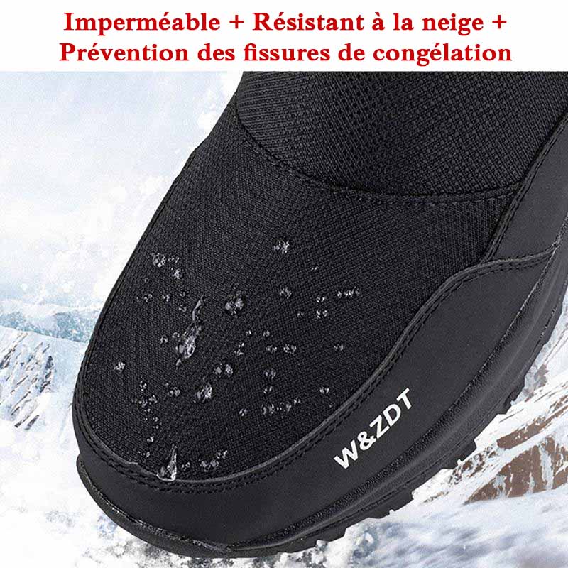 Waterproof and non-slip snow boots with thick fur