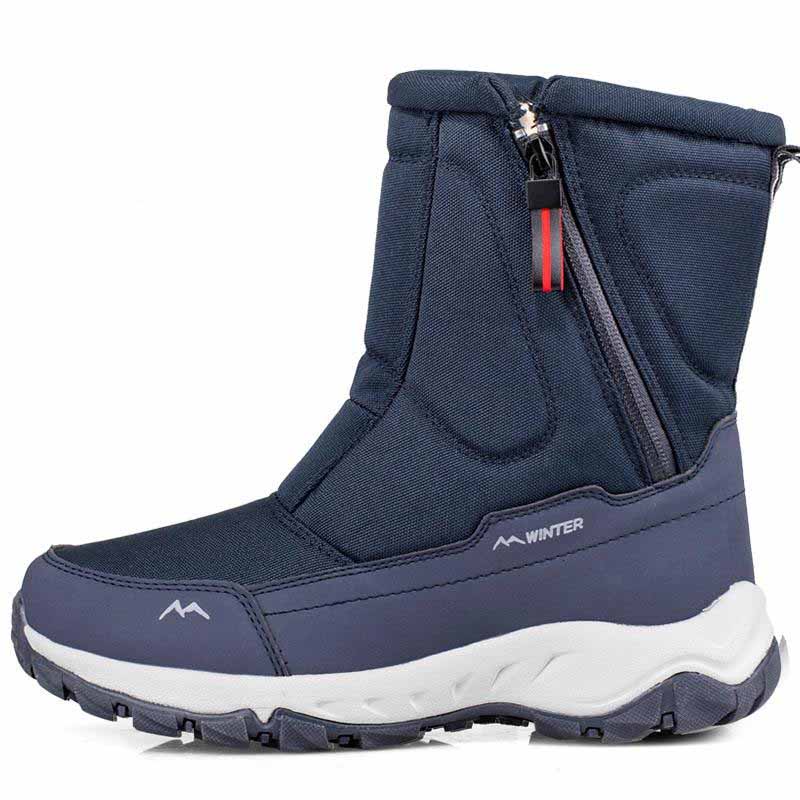 Waterproof and non-slip snow boots with thick fur