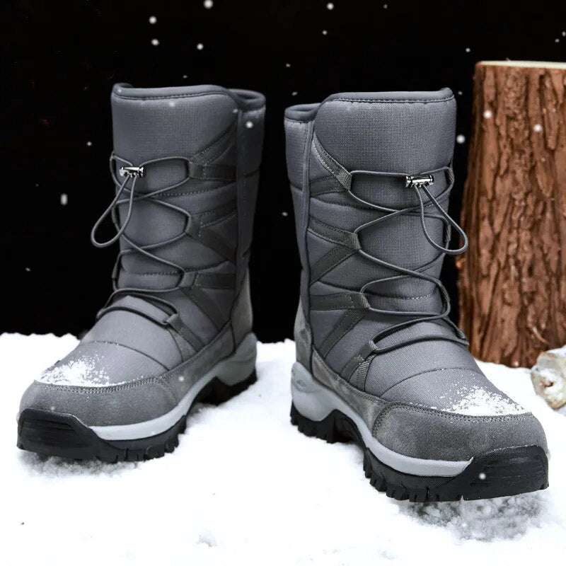 Men's Plush Warm Snow Boots High Top 