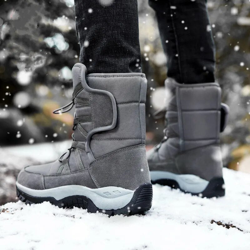 Men's Plush Warm Snow Boots High Top 